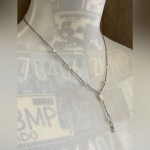 NEW Minimalist Silver-Toned Necklace with Delicate Chain and Subtle Pendant